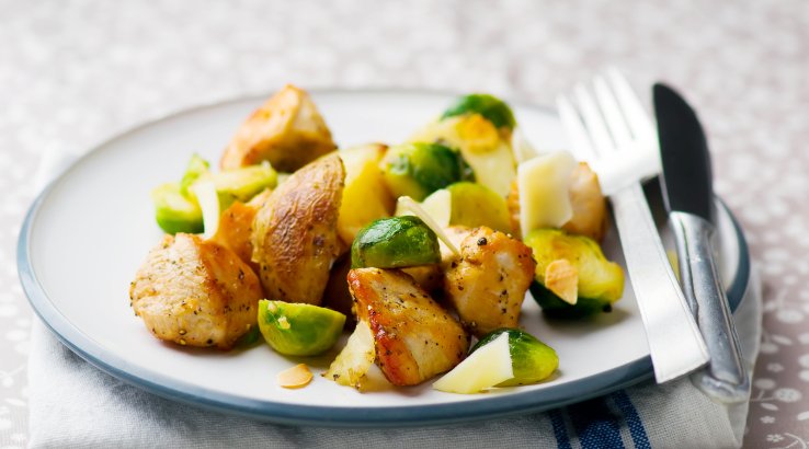 Курятина з брюссельською капустою