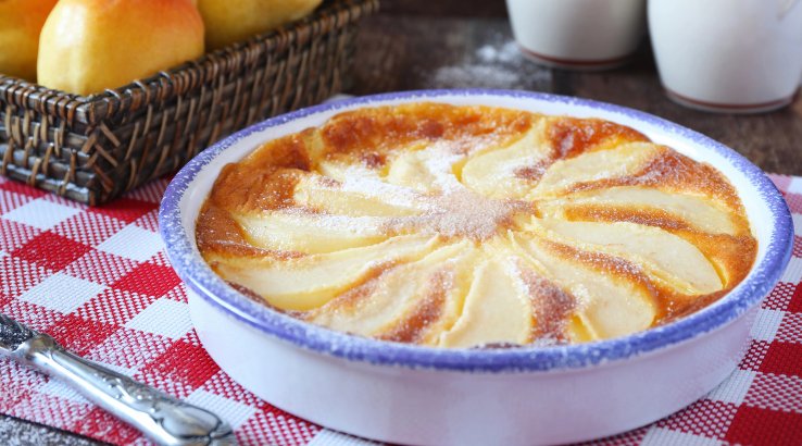 Сирна запіканка з грушами