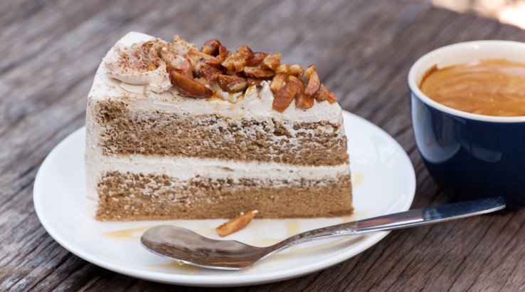 Кавово-горіховий торт рецепт