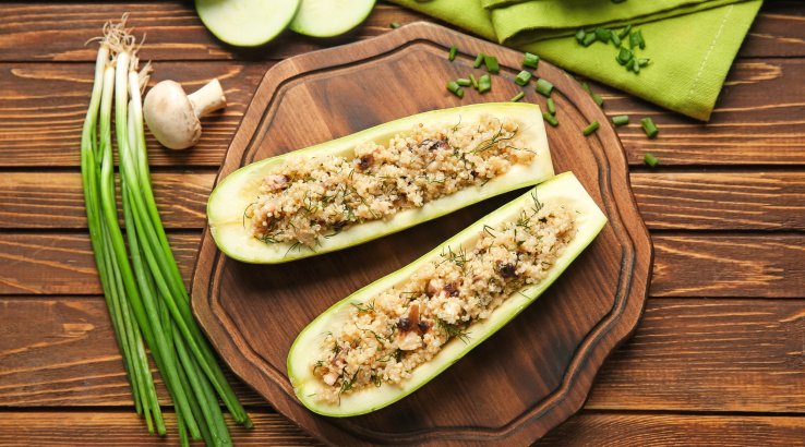 Фаршировані цукіні з сочевицею