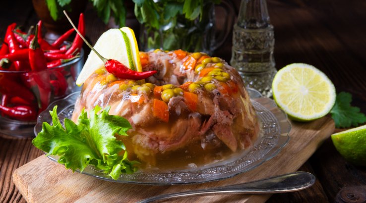 Заливне з гусятиною - рецепт