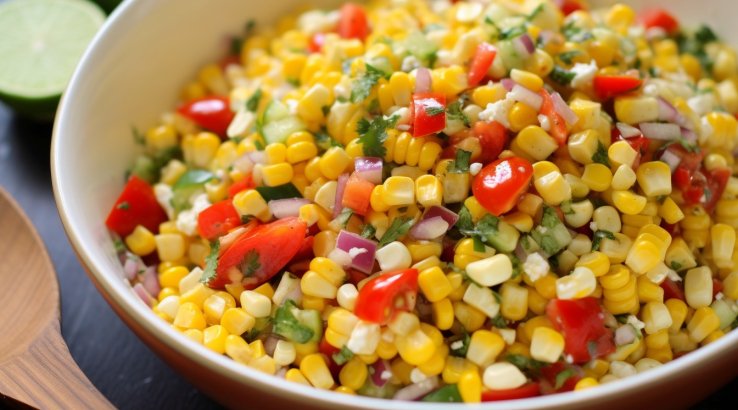 літній салат із кукурудзи та овочів