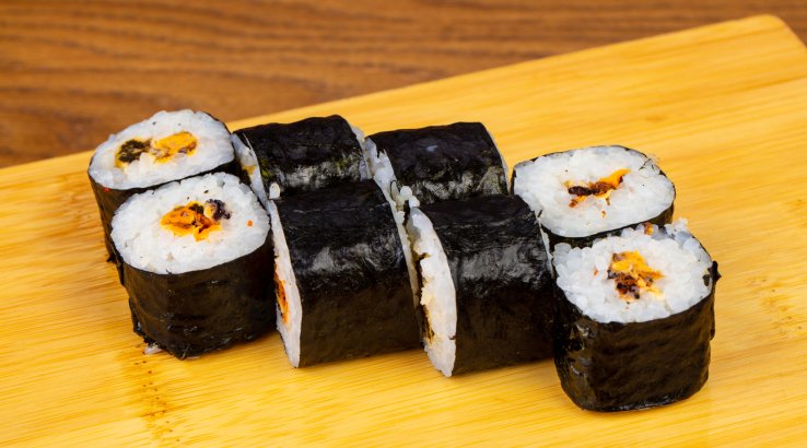 Роллы с мидиями дома