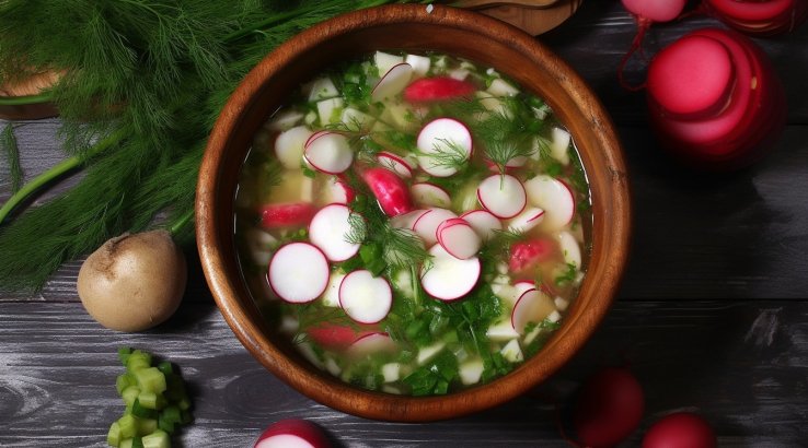 Пісна окрошка на квасі