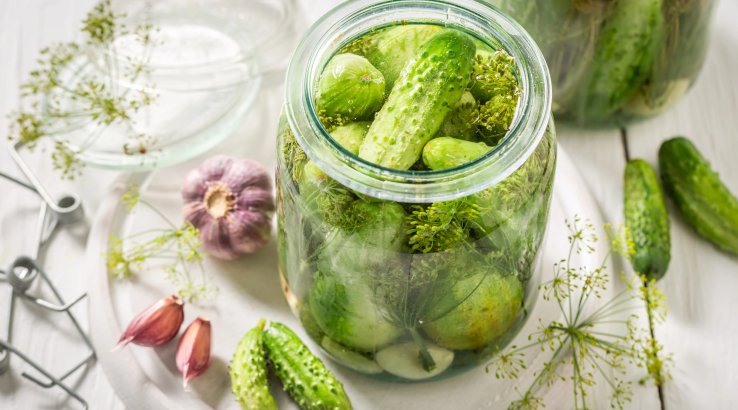 Квашені огірки на літрову банку