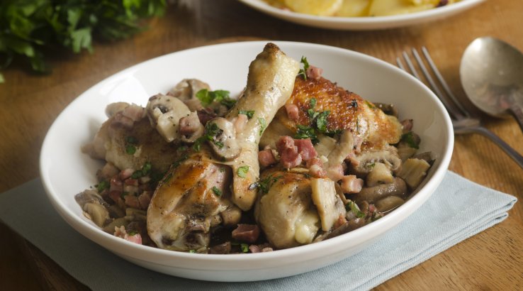 Фрикасе з курятини та грибів