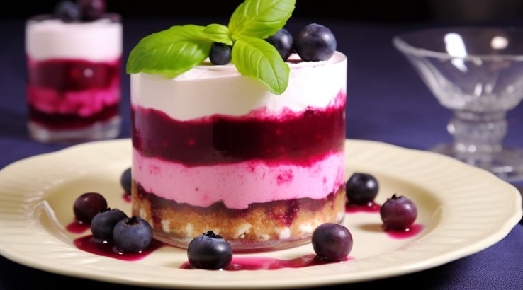 Десерт без випічки з чорної смородини