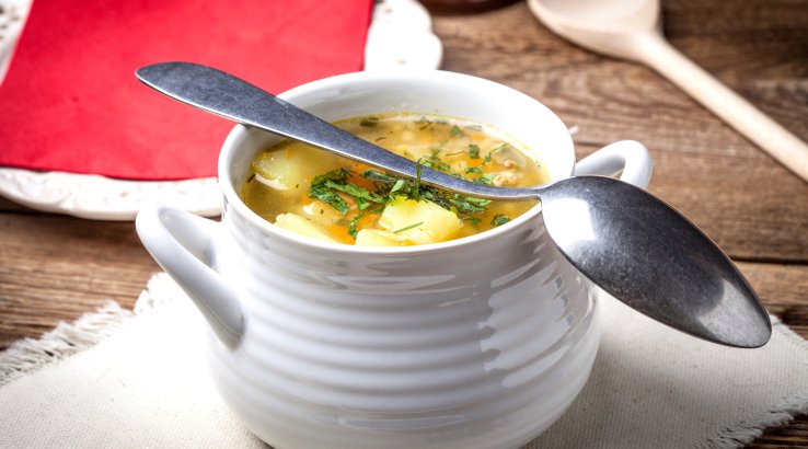 Пісний суп з кускусом і овочами