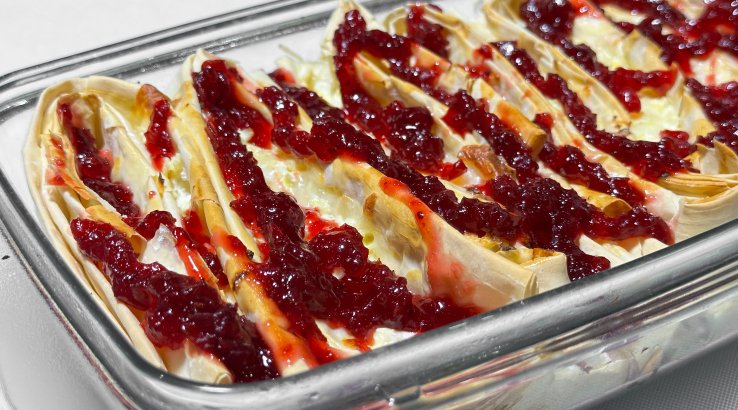 Філо-пиріг з журавлиною