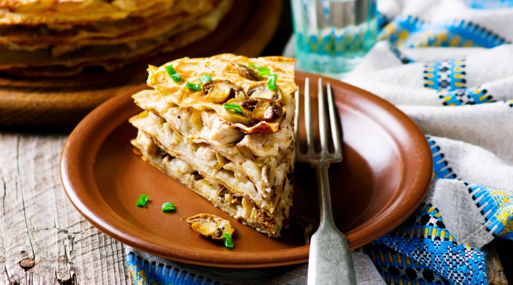 “Наполеон” з картопляно-грибною начинкою