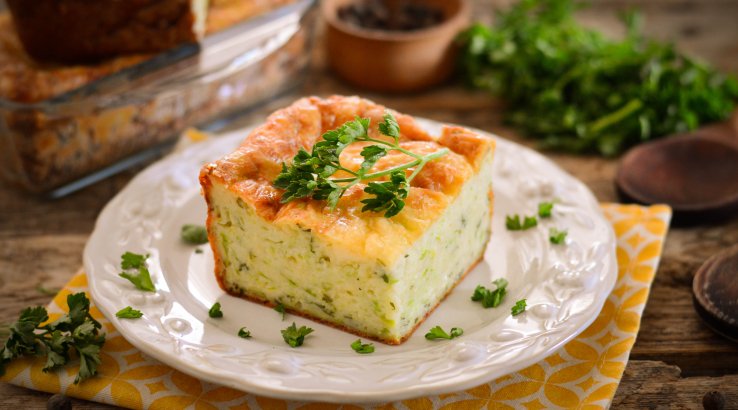 Запіканка з кисломолочного сиру із зеленню