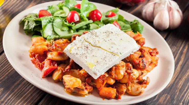 Gigantes plaki печеные бобы