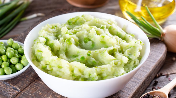 Пюре із зеленим горошком і м'ятою