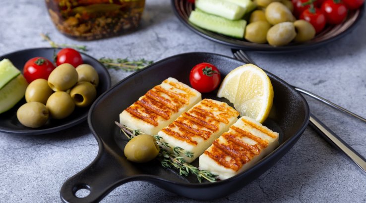 запечена фета, овочі