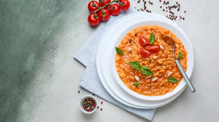 Рис з томатами і сиром