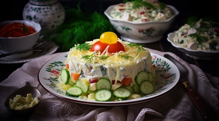 Салат "Рибний торт"