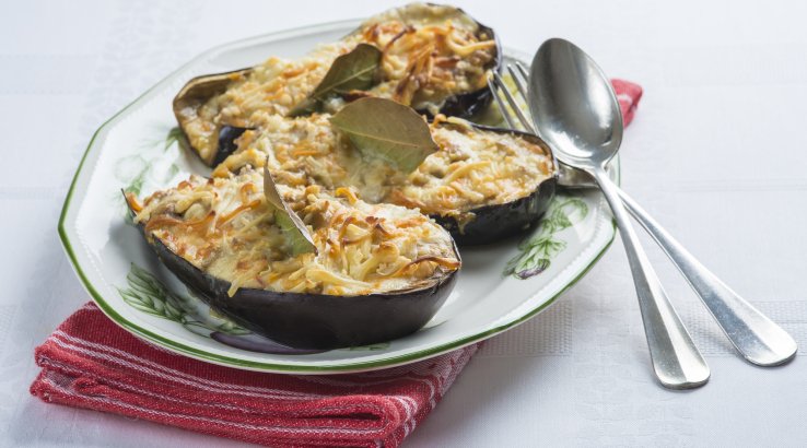 Баклажаны с сыром и мясом