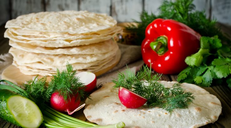 Лаваш с овощами