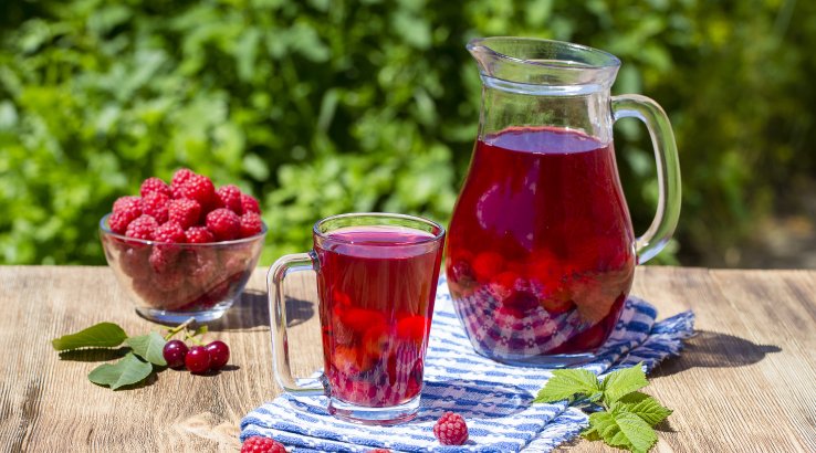 Полунично-малиновий компот