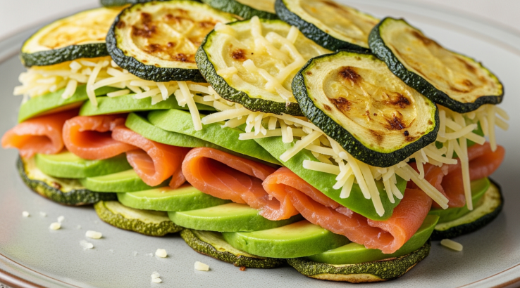 Кабачковий бутерброд з лососем
