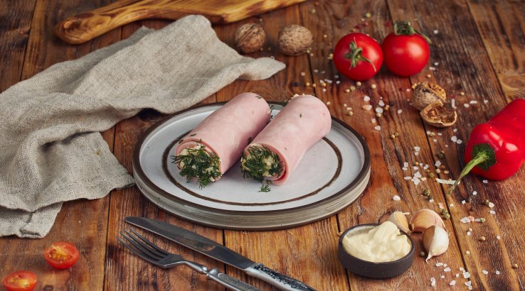 Рулетики з шинки