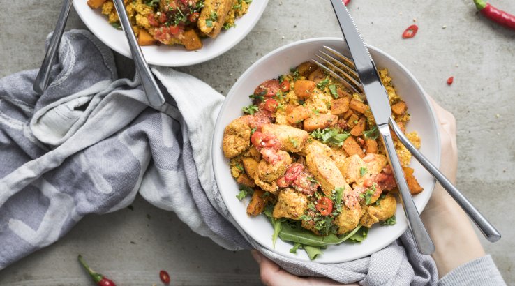 Рагу з куркою і “рисом” з цвітної капусти