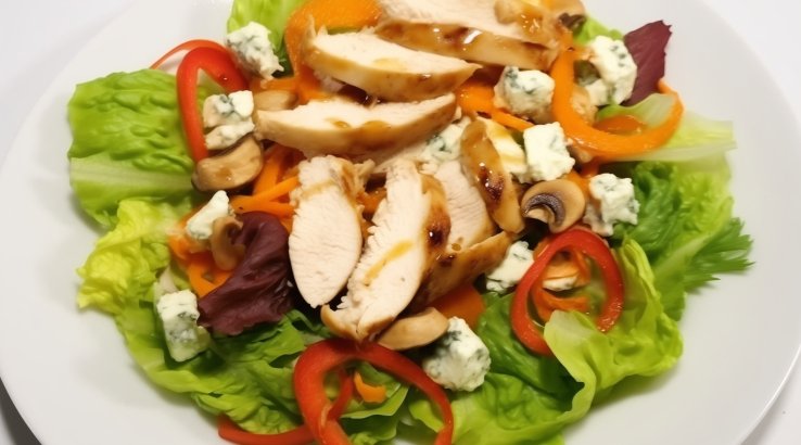 Теплий салат із куркою