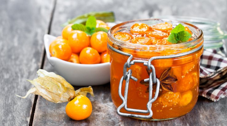 Консервований фізаліс з лимоном