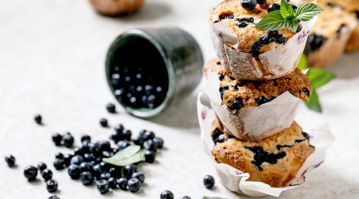 Прості кекси із чорницею