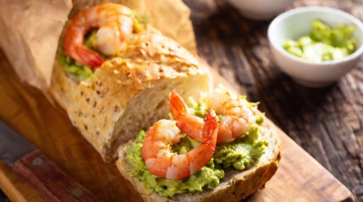 бутерброд із креветкою