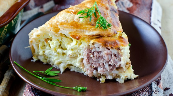 пиріг з гречкою і картоплею