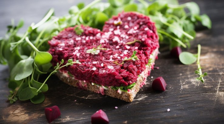 Канапки «День Валентина» з буряком і капустою