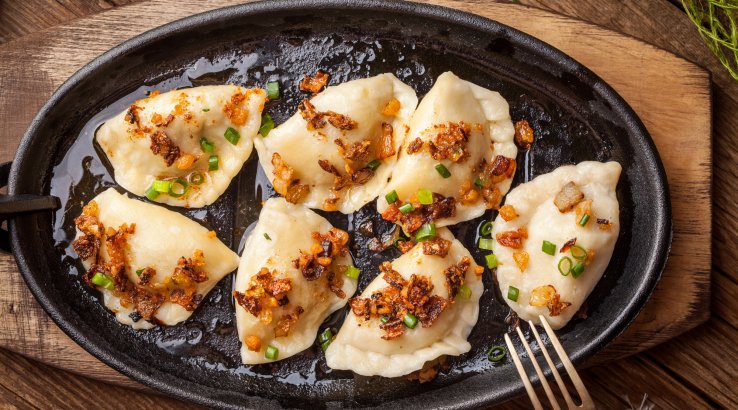 Смажені вареники з картоплею