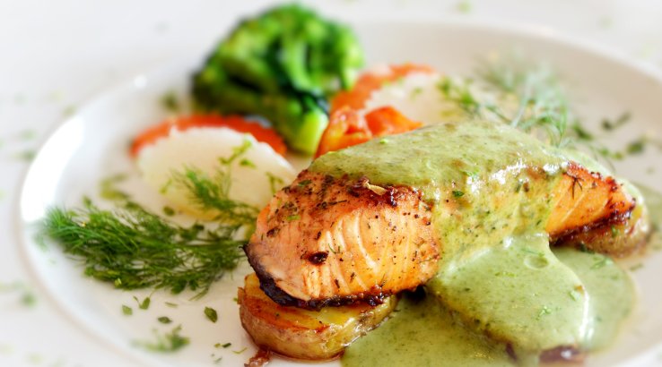 Лосось з соусом