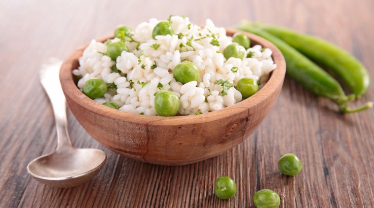 Ризото із цукровим горохом