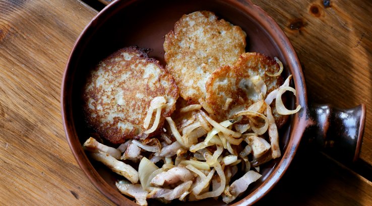 Деруни з беконом