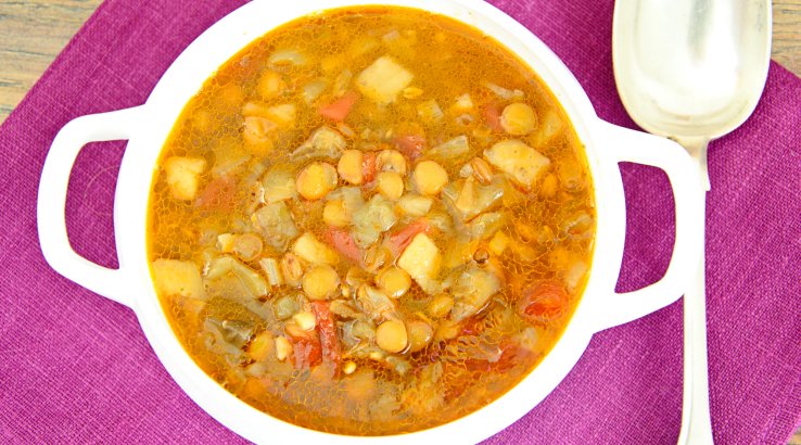 Гороховий суп з грибами