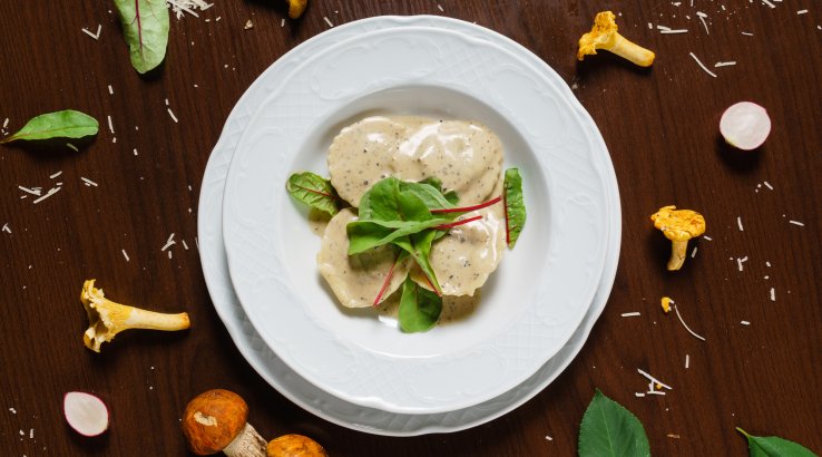 Грибні равіолі