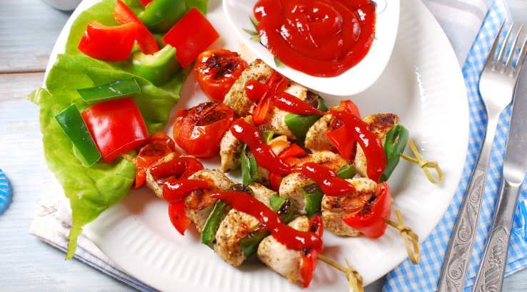 Шашлик з курятини у мікрохвильовці