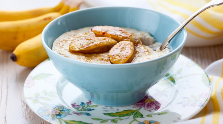Вівсяна каша з бананами