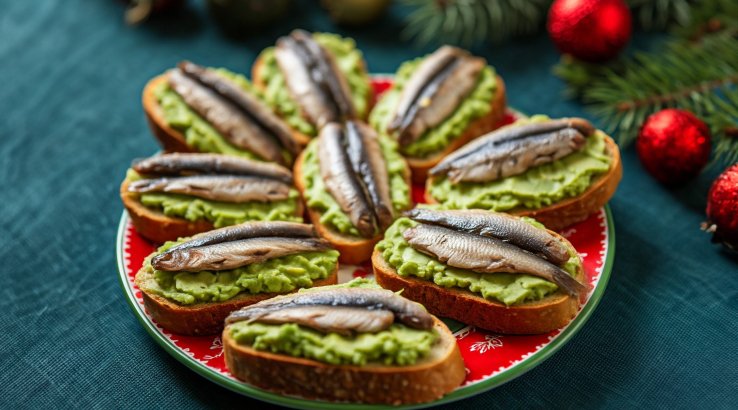 Зелені бутерброди зі шпротами
