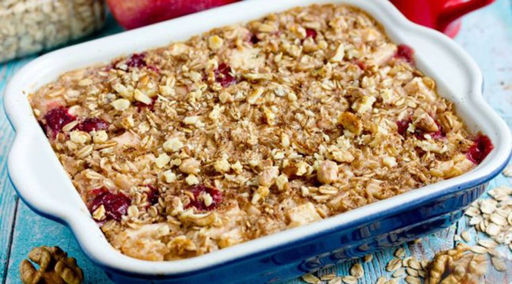 Вівсяна запіканка з яблуками