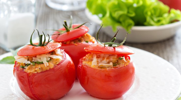 Помідори, фаршировані грибами
