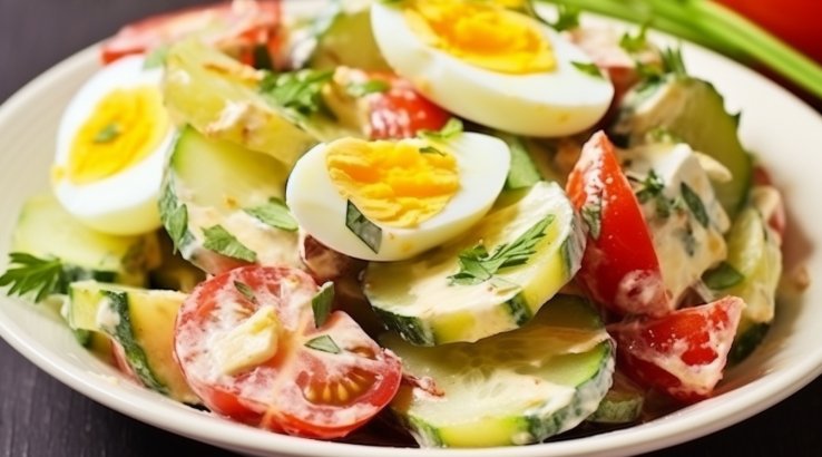 Салат зі смаженими кабачками