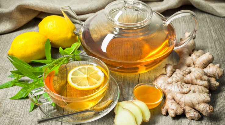 Чай з медом, лимоном та імбирем