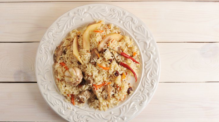 Узбекский плов с айвой