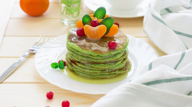 панкейки зі шпинатом