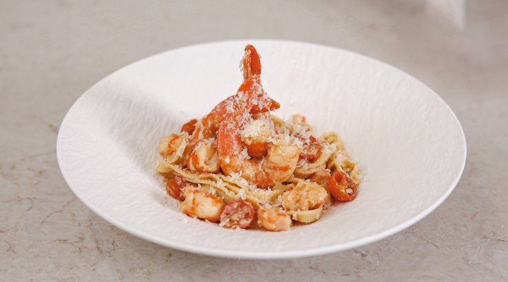 Креветки з тальятеле