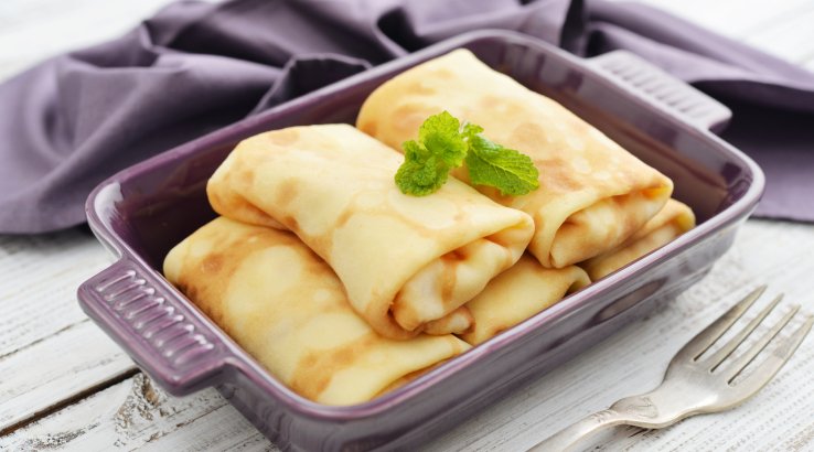 Налисники з м'ясом в духовці