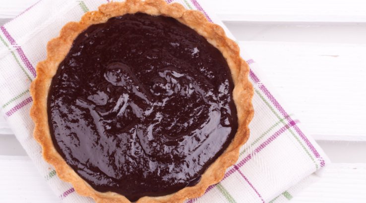 Тарт з манкою і шоколадом